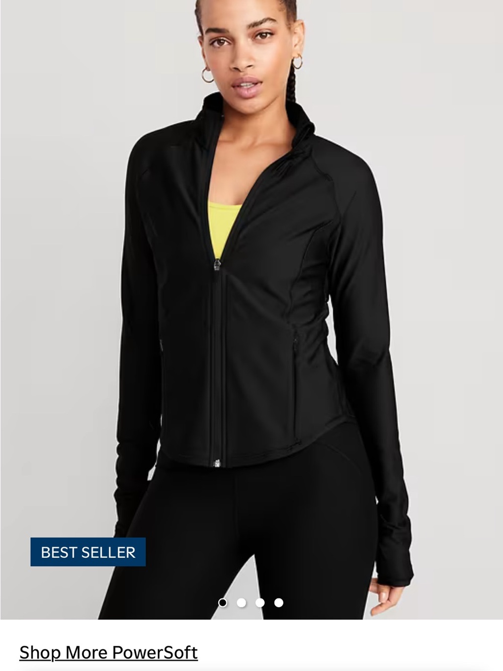 Old Navy Black Powersoft zip up